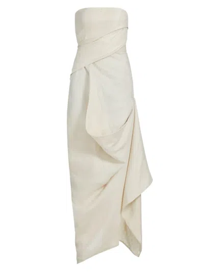Staud Women's Caravaggio Linen Strapless Dress In Natural