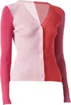 Staud Women's Cargo Sweater In Pink/red In Multi