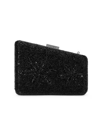 Staud Women's Carmella Floral-beaded Clutch In Black
