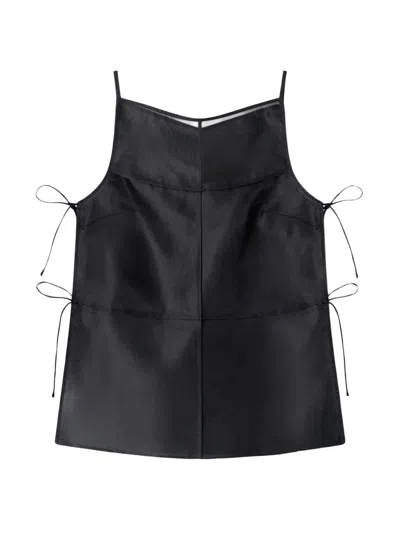 Staud Women's Chandler Mesh Inset Top In Black