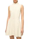 Staud Charade Cable-knit Wool-blend Minidress In White