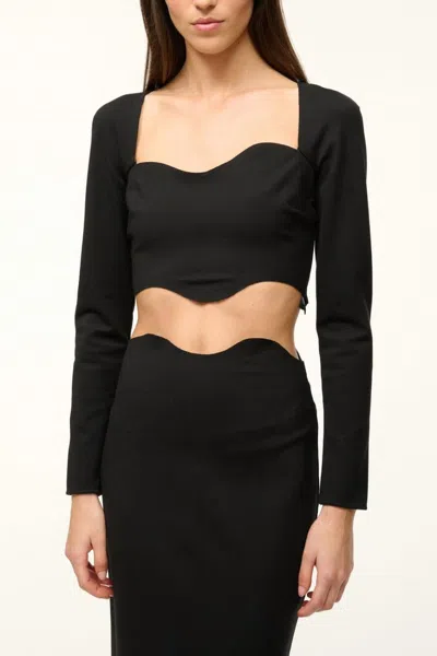 STAUD WOMEN'S CORDE TOP IN BLACK