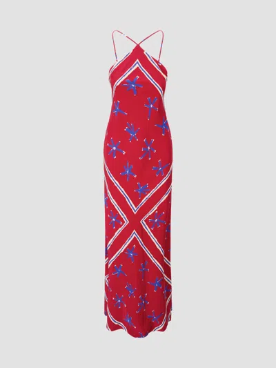 Staud Women's Cubism Halter Maxi Dress In Painted Foulard