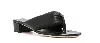 Staud Women Dahlia 35mm Black Leather Open Toe Thong Sandals In Black