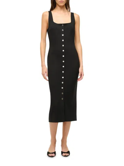 STAUD WOMEN'S DOMANI SCOOPNECK MIDI-DRESS