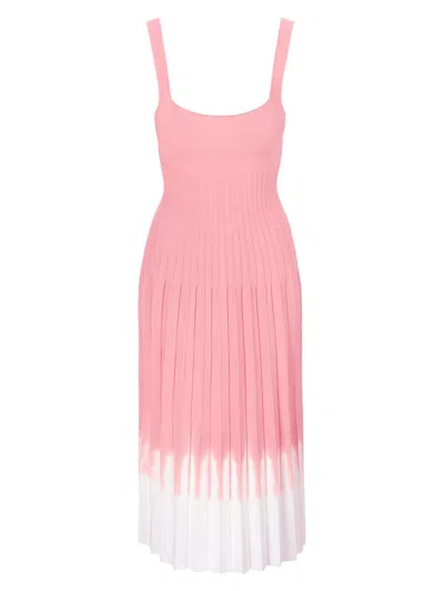 Staud Women's Ellison Ombré Scoopneck Midi-dress In Pink