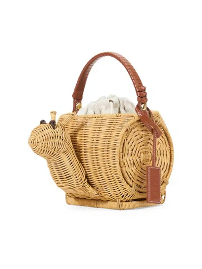 Staud Women's Escargot Wicker & Leather Basket Bag In Natural