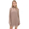 Staud Esther Mini Dress In Taupe In Neutral