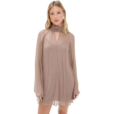 STAUD STAUD WOMEN'S ESTHER MINI DRESS, TAUPE