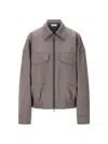 Staud Eugene Micro Houndstooth Jacket In Gray