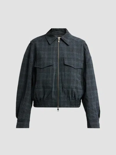STAUD WOMEN'S EUGENE PLAID BOMBER JACKET