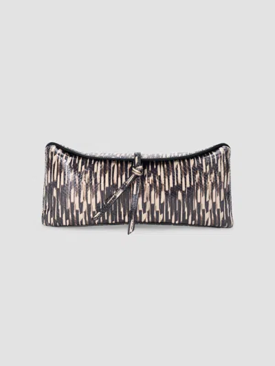Staud Women's Eve Printed Leather Clutch In Porcupine Quill