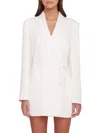 Staud Women's Everly Blazer Wrap Mini Dress In White