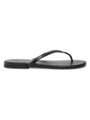Staud Leather Flip Flops In Black