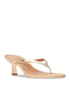 Staud Freja Woven Thong Slide Sandal In Brown