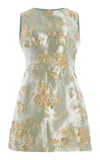 Staud Garden Metallic Brocade Mini Dress In Multi
