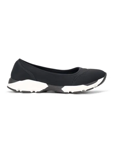 Staud Gino Paneled Neoprene Ballet Flats In Black