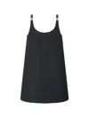 Staud Glade Buckled Cotton-blend Mini Dress In Black