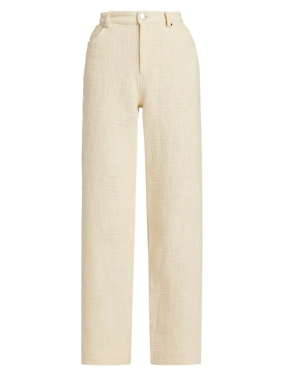 Staud Women's Grayson Straight-leg Pants In Ivory