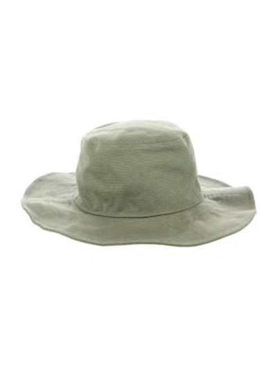 Pre-owned Staud Women's Green Canvas  Bucket Hat