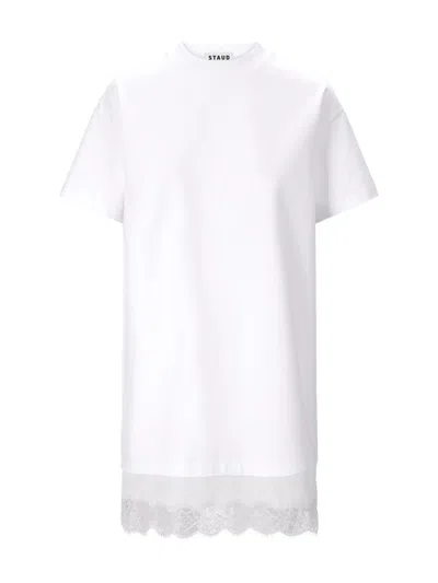 STAUD WOMEN'S GRIER LACE-TRIM T-SHIRT DRESS