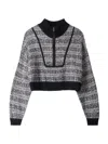Staud Cropped Hampton Sweater Telluride In Multi