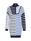 Staud Mini Hampton Dress In Adriatic Stripe In Adriatic Stripe