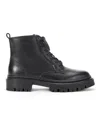 Staud Henry Leather Combat Boots In Black