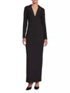 Staud Women's Humboldt Maxi Shirt Dress In Black In Black