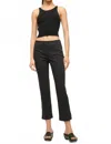 Staud Caleb Straight Leg Pant In Black In Black