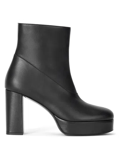 Staud Women's Jodie 100mm Leather Platform Ankle Boots In Black