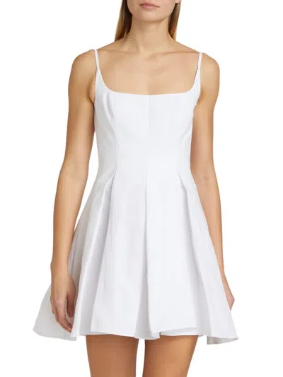Staud Wylie Mini Dress In White