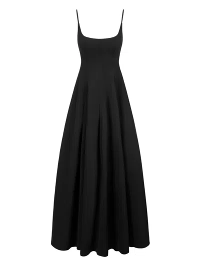 Staud Women's Joy Cotton-blend Scoopneck Maxi Dress In Black