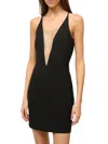 Staud Women's Juliette Plunging Beaded Minidress In Black