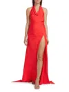 Staud Women's Julius High-slit A-line Gown In Red