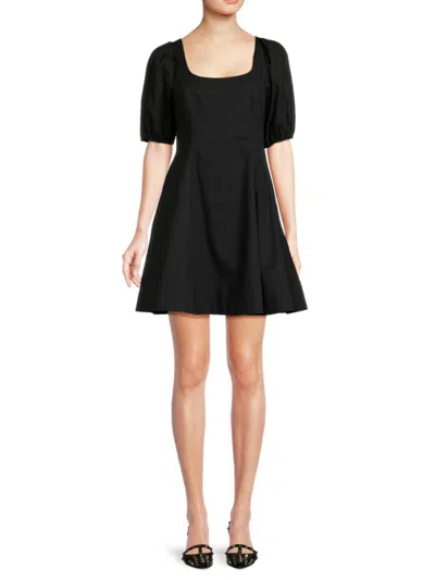 Staud Women's Laelia Solid Mini A-line Dress In Black