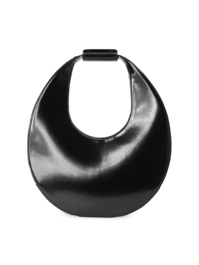 Staud Women's Large Leather Moon Shoulder Bag In Black