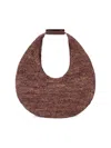 Staud Moon Raffia Tote Bag In Brown