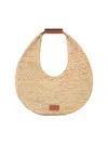Staud Moon Raffia Tote Bag Shoulder Bags Beige In Brown