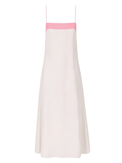 Staud Laura Linen Maxi Dress In Multi