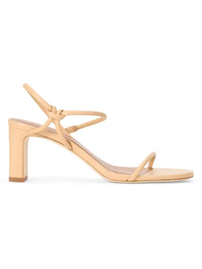Staud 65mm Laurel Leather Sandals In Nude