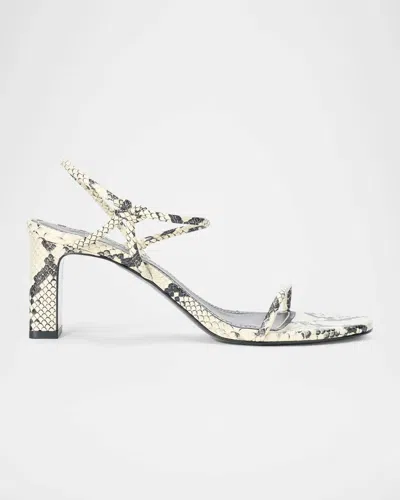 Staud Women's Laurel Heel Sandal In White Snake