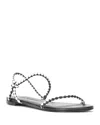 Staud Laurel Sandals Black/paper In Black/paper