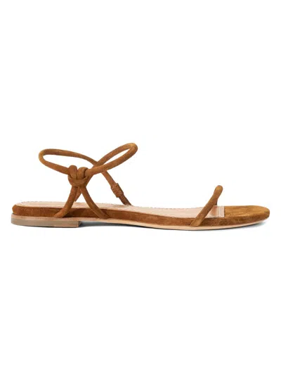 Staud Laurel Suede Sandals In Brown
