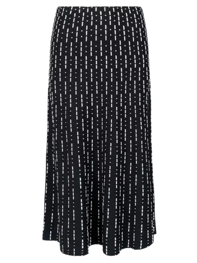 Staud Women's Lena Printed Midi-skirt In Black