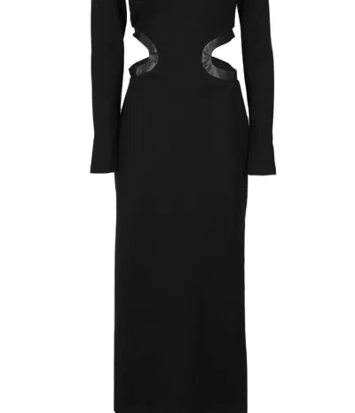 Staud Dolce Cut-out Midi Dress In Black