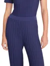Staud Women's Lupin Rib-knit Pants In Navy