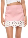 Staud Women's Margaux Linen A-line Skirt In Pink