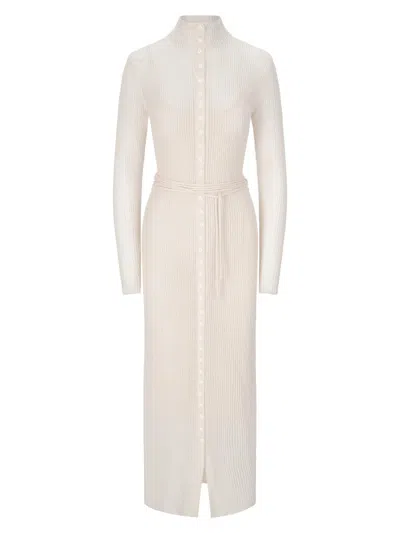 Staud Women's Marianne Knit Tie-waist Dress In White