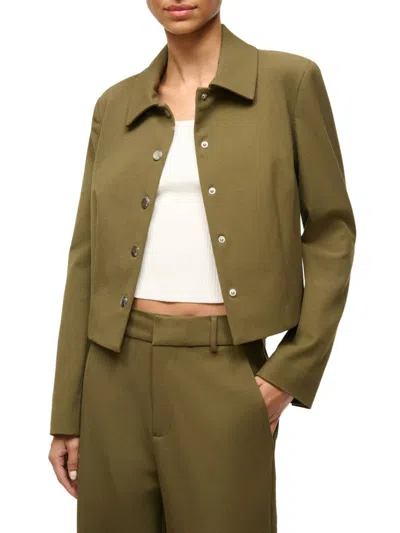 Staud Women's Marino Tailored Jacket In Brown